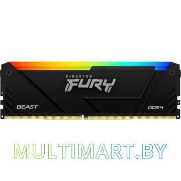 Оперативная память Kingston FURY Beast RGB 8GB DDR4 PC4-29800 (KF437C19BB2A/8)
